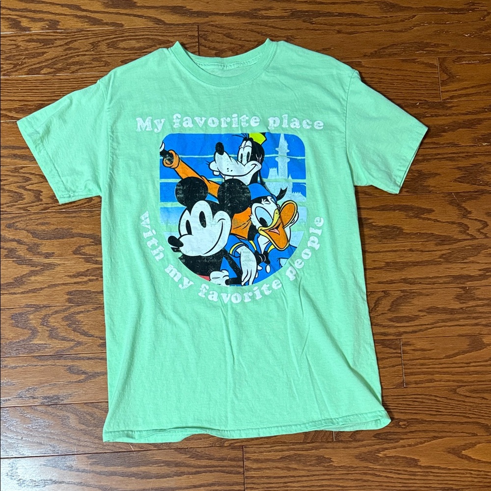 Disney Green Mickey and Friends Short Sleeve Tee